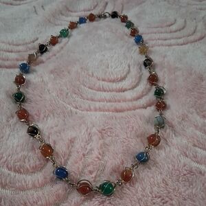 Multicolor Vintage Glass Beaded Necklace